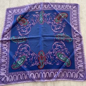 M314 ATELIER VERSACE Silk Scarf Scarves Pocket Square 16" X 16”